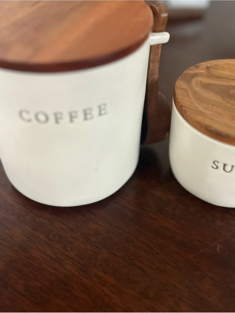 Kitchen Decor- Coffee w/spoon and sugar bowls.